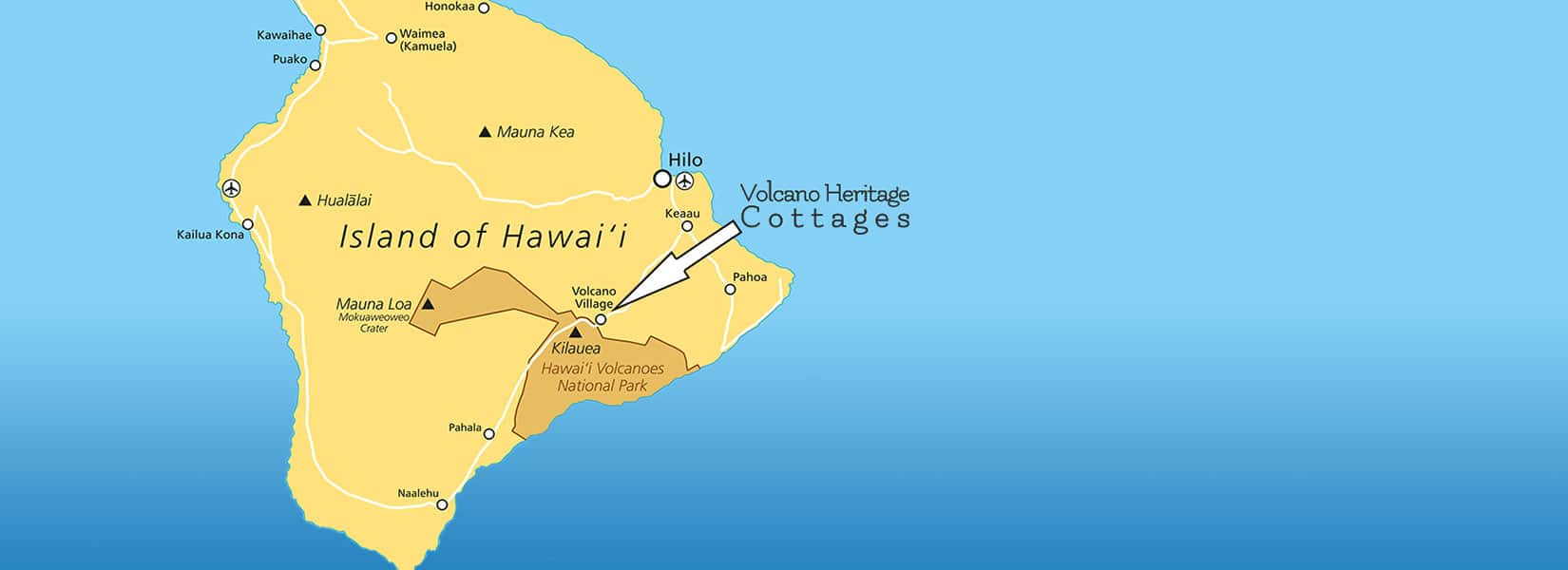 Island of Hawai'i map