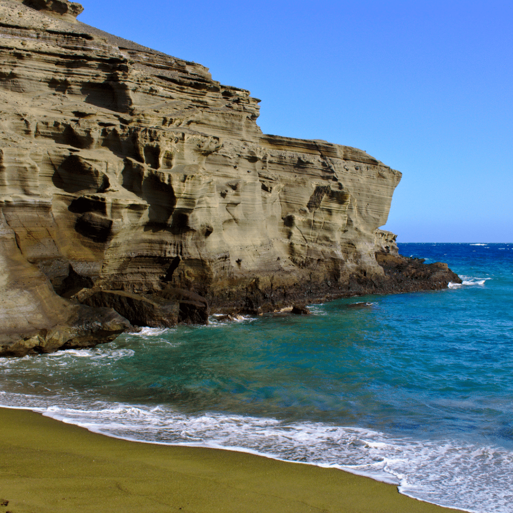 If you enjoy hiking and love nature, you definitely don’t want to miss Papakōlea Beach, Hawaii Island's green sand beach.